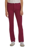 Jen7 By 7 For All Mankind Sateen Slim Straight Leg Jeans In Deep Pomegranate
