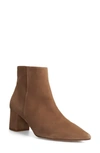 L Agence Jeanne Block Heel Bootie In Cappucinno