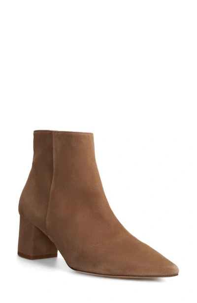 L Agence Jeanne Block Heel Bootie In Cappucinno