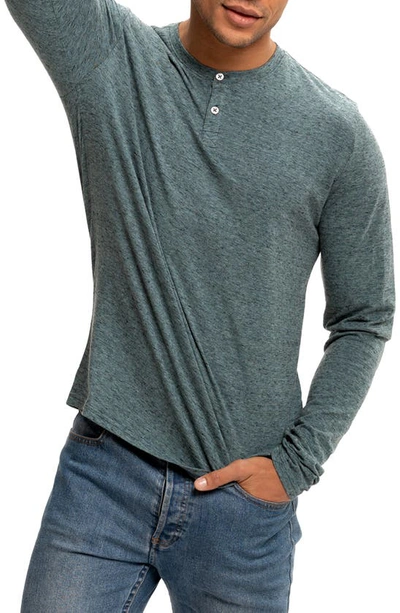 Threads 4 Thought Braeden Slub Long Sleeve Henley In Parrotfish