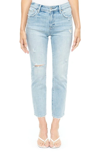 Pistola Monroe Distressed Straight Ankle Jeans In Lenora