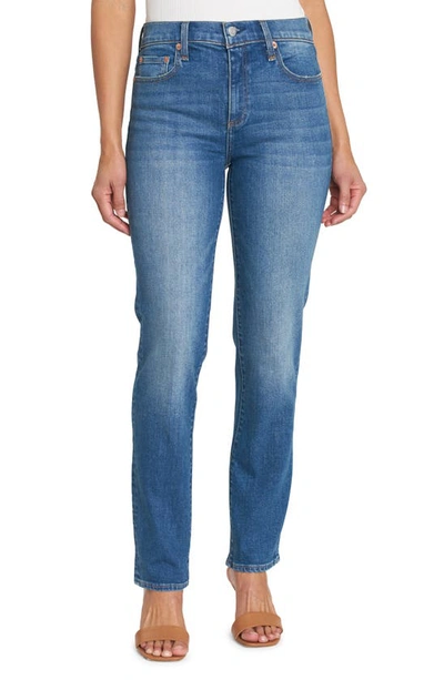 Pistola Monroe Straight Split Hem Ankle Jeans In Blue