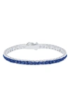 Crislu Tennis Bracelet In Saphire