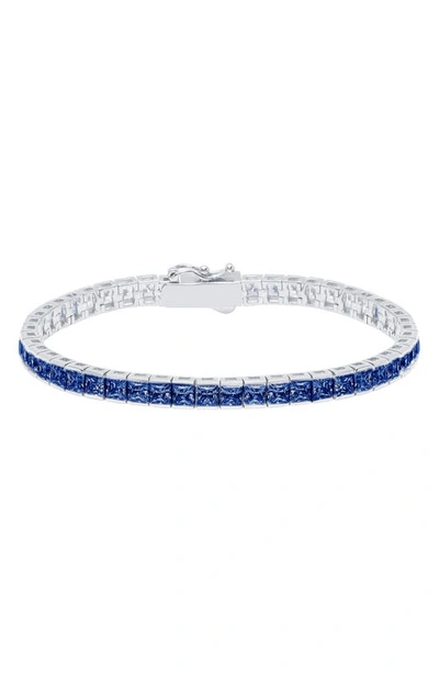 Crislu Tennis Bracelet In Saphire