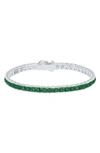 Crislu Tennis Bracelet In Emerald