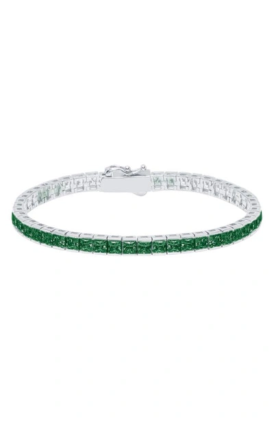 Crislu Tennis Bracelet In Emerald