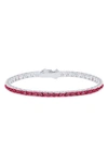 Crislu Tennis Bracelet In Ruby