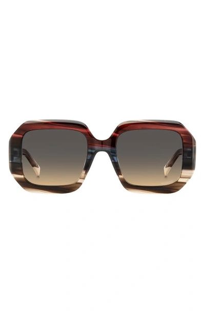 Missoni 50mm Square Sunglasses In Brown Red/ Brown Ochre