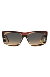 Missoni 60mm Gradient Rectangular Sunglasses In Brown Red/ Brown Ochre