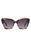 Missoni 54mm Cat Eye Sunglasses In Violet Brown/ Mauve Pink
