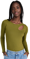 Simon Miller Space Top In Earth Green