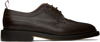 Thom Browne Brown Rubber Sole Longwing Derbys In 210 Brown