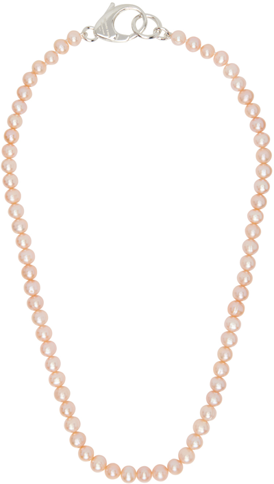 Hatton Labs Pearl-embellished Necklace In Mauve