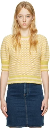SEE BY CHLOÉ YELLOW & PINK STRIPED SWEATER