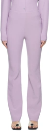 Birrot Purple Bootcut Trousers In Lilac