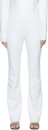 Birrot White Bootcut Trousers In White
