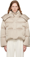 Blossom Beige Goose Pupper Down Jacket In Beige