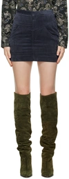 Isabel Marant Melva Corduroy Mini Skirt In 30fn Faded Night
