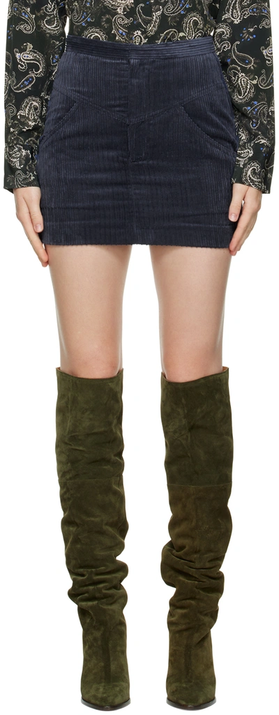 ISABEL MARANT NAVY MELVVA MINISKIRT