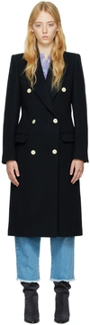 Isabel Marant Peak-lapels Double-breasted Coat In Bkmd Black Midnight