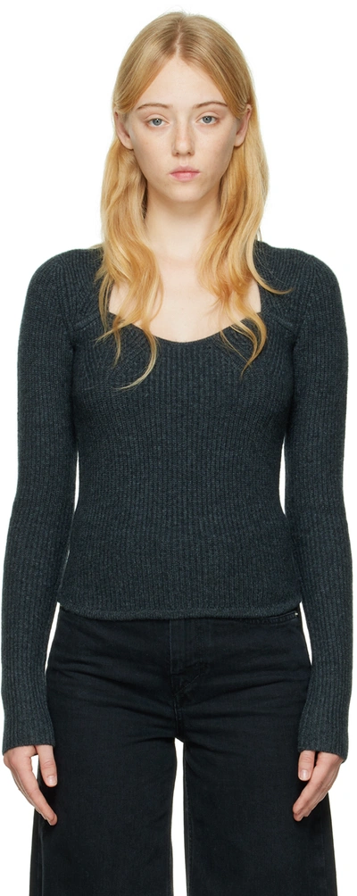 Isabel Marant Gray Bailey Sweater In 02an Anthracite