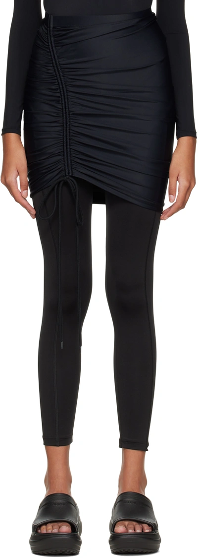 Balenciaga Black Stretch Miniskirt In 1000 Black