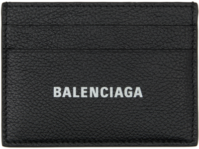 Balenciaga Black Cash Cardholder In 1090 Black/l White