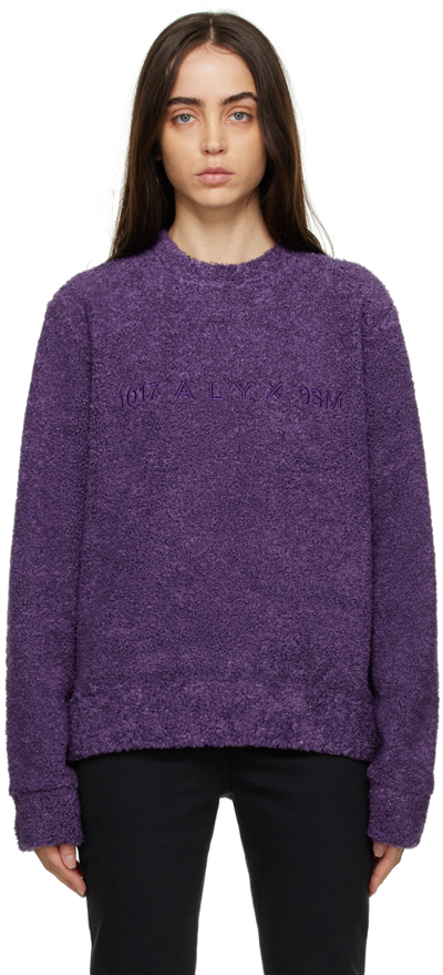 Alyx Purple Embroidered Sweatshirt In Ple0001 Purple