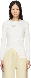 Feng Chen Wang White Double Panel Blouse In White