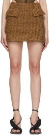 Knwls Brown Sdr Miniskirt In Tan Mix