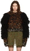 Knwls Orange & Black Yeti Sweater In Ginger