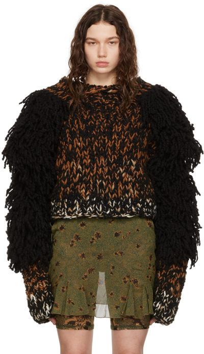 Knwls Orange & Black Yeti Sweater