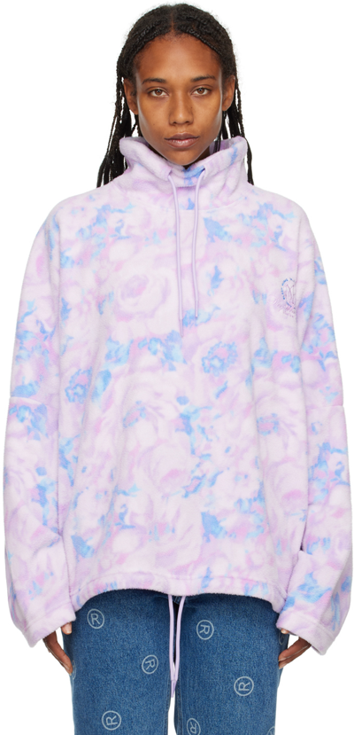 【MARTINE ROSE】BATWING FLEECE LILAC FLORAL Buy Martine Rose Batwing Fleece 'Lilac Floral' - MRAW22 123