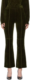 Mame Kurogouchi Khaki Flared Trousers In Khaki