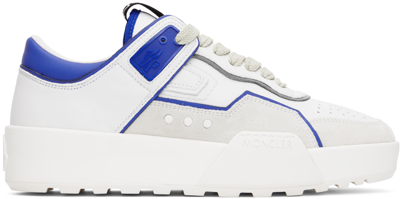 Moncler Men's Promyx Space Leather Low-top Sneakers In White
