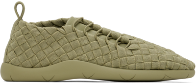 Bottega Veneta Green Plat Sneakers In 3025 Travertine