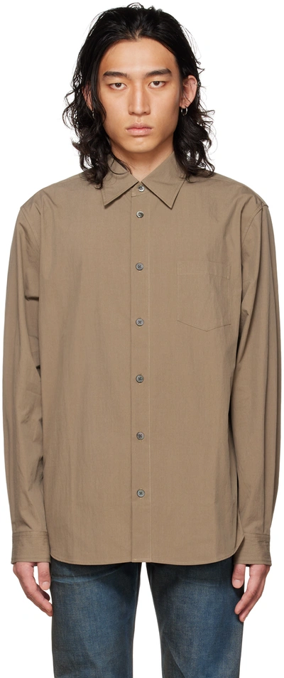 John Elliott Button-up Long-sleeved Shirt In Oak
