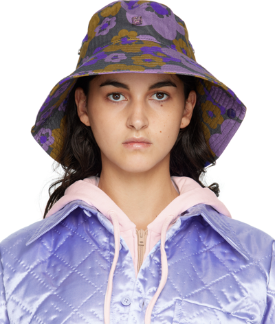 帽子 Acne Studios Flower Bucket Hat Acne Studios Flower Bucket Hat Purple/Brown Men's - US