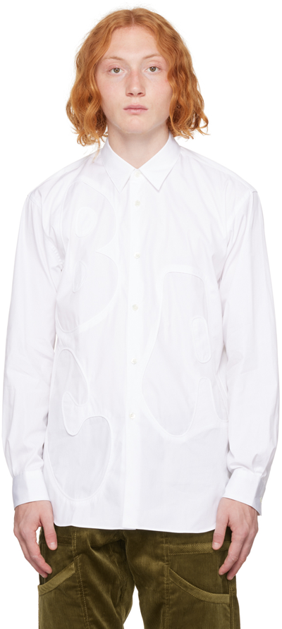 Comme Des Garçons Shirt Plain Button-down Shirt In White
