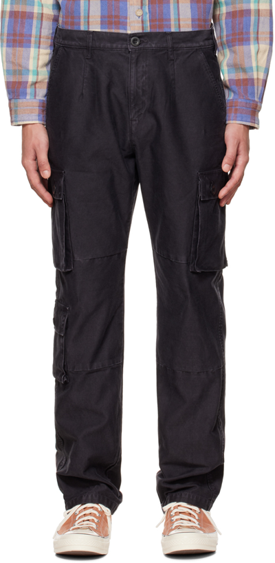 John Elliott Side Cargo-pocket Detail Trousers In 黑色