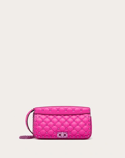 Valentino Garavani Rockstud Spike Calfskin Shoulder Bag Woman Pink Pp Uni