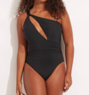 SEAFOLLY One Shoulder One Piece in Black