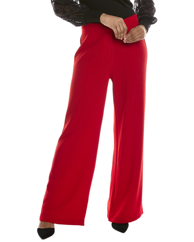 Nanette Lepore Nanette By  Wide Leg Crepe Pant In Red