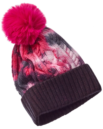 Adrienne Landau Tie-dye Knit Wool-blend Hat In Pink