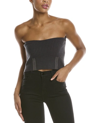 Peserico Wool, Silk & Cashmere-blend Tube Top In Grey