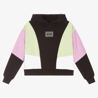 Msgm Teen Girls Black Sport Hoodie