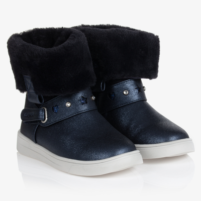 Mayoral Teen Girls Navy Blue Boots