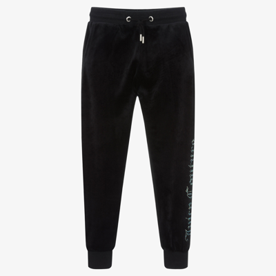 Juicy Couture Kids' Girls Black Velour Joggers