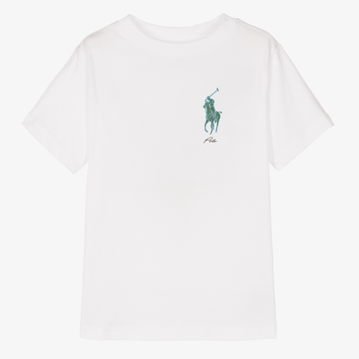 Polo Ralph Lauren Babies' Boys White Cotton Logo T-shirt