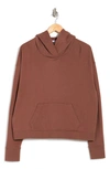 James Perse Relaxed Cropped Hoodie In Malt